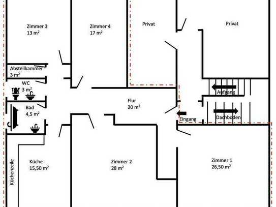 Renovierte 4-Zimmer-Wohnung im Zweifamilienhaus