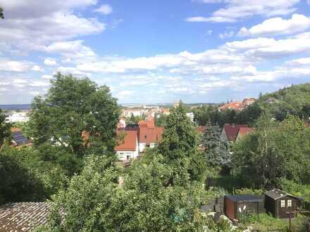 Einfamilienhaus mit Blick über die Stadt