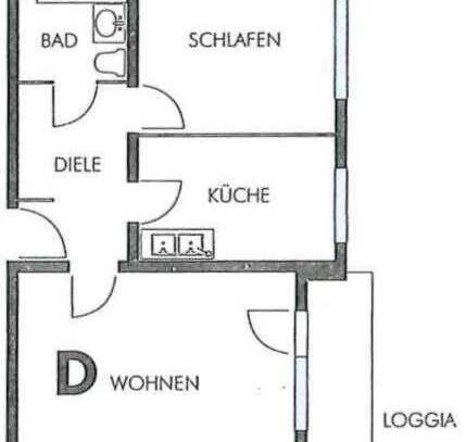 Helle, gemütliche 2-Zimmer-Wohnung mit Balkon und herrlicher Aussicht in Bergheim
