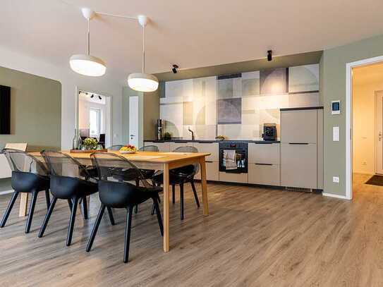 Smart-Home-Wohnung, 3 Zimmer, Balkon, offene Küche, bodengleiche Dusche, TG