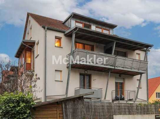 Vermietete 2-Zi.-Maisonettewhg. mit Sonnenbalkon und Duplexstellplatz im schönen Nbg.-Kornburg