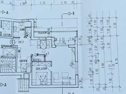 Schöne und neuwertige 2-Raum-Dachgeschosswohnung mit geh. Innenausstattung mit Balkon und EBK