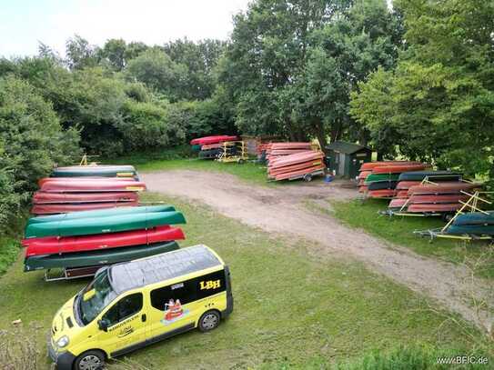 Campingplatz, Gastro, Catering direkt am Fluss Treene, Kanustation in landschaftlich reizvoller Lage