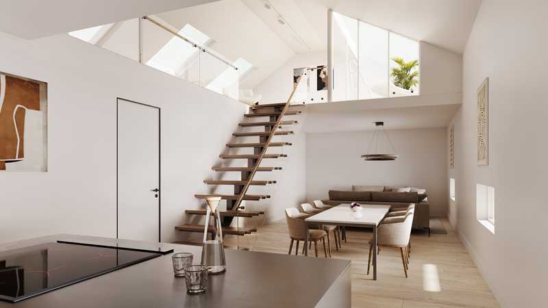 Penthouse mit Galerie, 2 Bäd, 3,5 Zi.