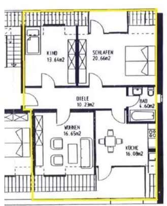 Attraktive und vollständig renovierte 3,5-Zimmer-Dachgeschosswohnung mit Balkon in Herne