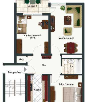 Moderne 3-Zimmer-Wohnung in Erkrath Willbeck – Naturnah und gut angebunden