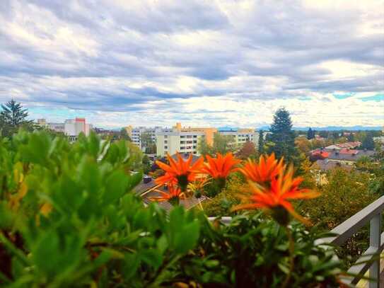 München-Unterhaching, ruhige 2 Zimmer-Wohnung mit Balkon und Bergblick!