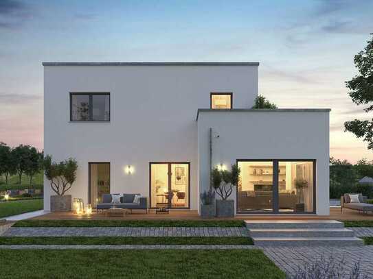 Zukunftsweisendes Wohndesign: Ein Energieeffizienzhaus mit Flachdach für nachhaltigen Komfort