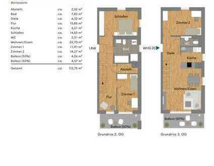 Stilvoll wohnen auf zwei Ebenen, tolle 4-Zimmer-Maisonette-Wohnung (Nr. 20)