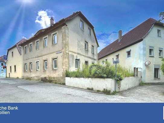 Altbestand im Rohbauzustand, ideal für Handwerker - Ein- Zweifamilienhaus in Scheinfeld