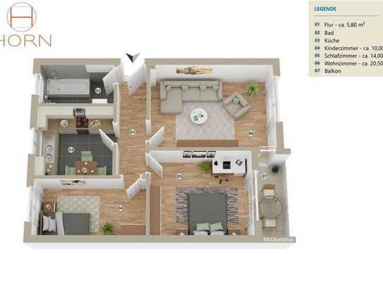 3-Zi. Citywohnung in zentraler Lage zwischen Stadt und Naherholung in FfM-Ginnheim!