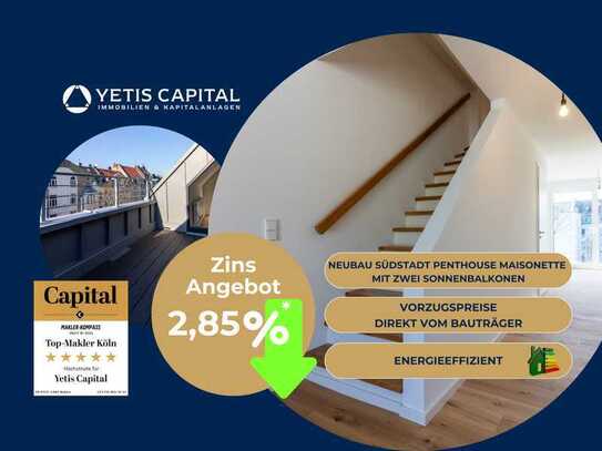 JETZT VERLIEBEN: NEUBAU PENTHOUSE MAISONETTE IN SELTENER SÜDSTADTLAGE +PROVISIONSFREI+