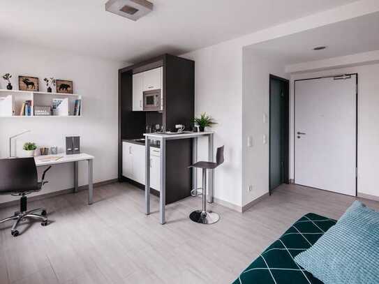 Komplett möbliertes, modernes Studentenapartment im Herzen Darmstadts (22 m²)