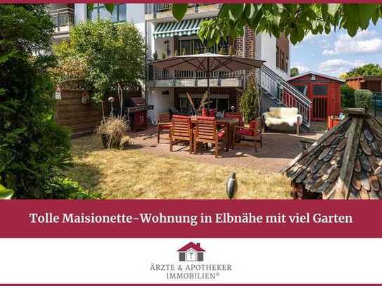 Tolle Maisonette-Wohnung in Elbnähe mit viel Garten