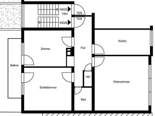 --- ERSTBEZUG NACH RENOVIERUNG --- Neu renovierte 3-Zimmer Wohnung mit Balkon und Einbauküche