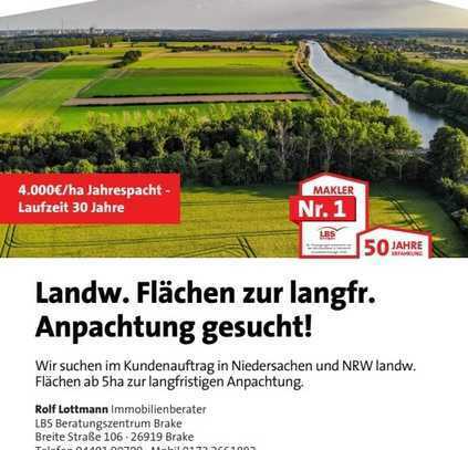 Wir suchen im Kundenauftrag landw. Flächen in Nds oder NRW.