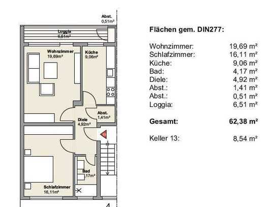 Schöne 2-Zimmer Wohnung mit Balkon in Köln!