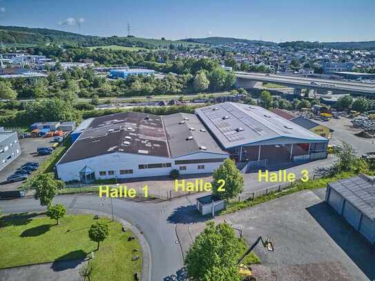 Aßlar Verkauf 4.100 m2 Halle + 330m2 RohbauBüro auf 5900 m2 Grundstück