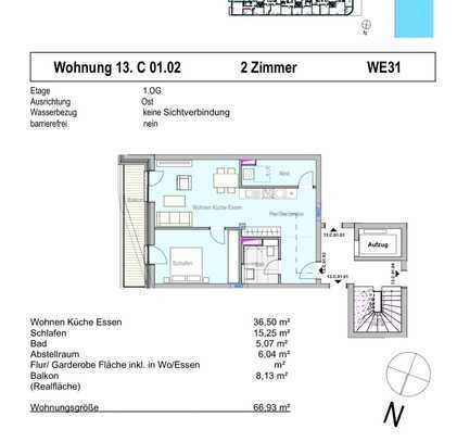 Neubauwohnung 2-Zimmer mit Balkon