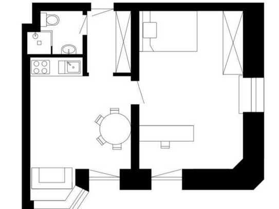 Studentenwohnung 1,5 Zimmer Nähe Universität und Klinikum