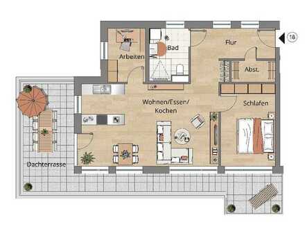 Exclusive Penthaus Wohnung mit Dachterasse (Whg.18)