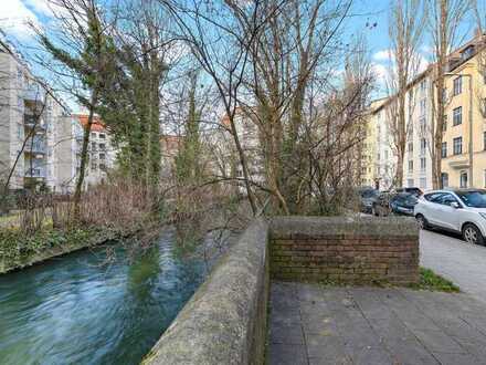Besonderheit in der Au: 2-Zi-Whg, denkmalgesch. Altbau, Innenhof, ca. 95 m² + SEHR große Nutzfläche