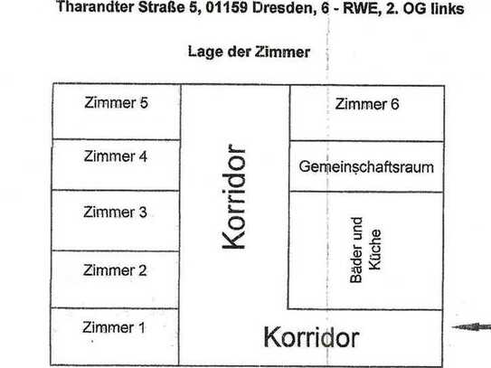 Zimmer in einer 6- er Wohngemeinschaft, EBK, Balkon, in saniertem Altbau, Dresden Löbtau