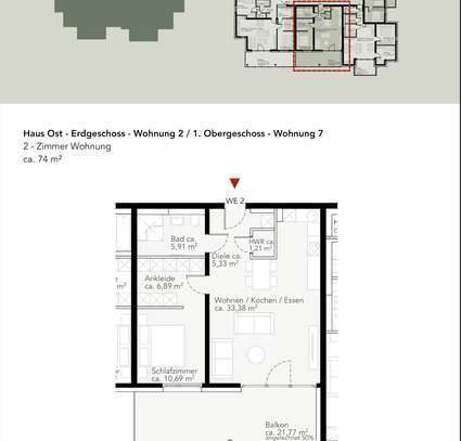 Erstbezug mit Balkon: Geschmackvolle 2-Zimmer-Wohnung mit geh. Innenausstattung