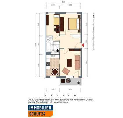 helle 3-Raum Wohnung