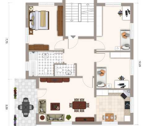 Gepflegte 4,5-Zimmer-Wohnung mit Balkon und EBK in Schwieberdingen