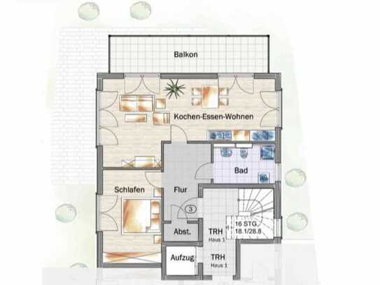 Stilvolle 2,5-Zimmer-Wohnung mit gehobener Innenausstattung mit Balkon und EBK in Fürstenfeldbruck