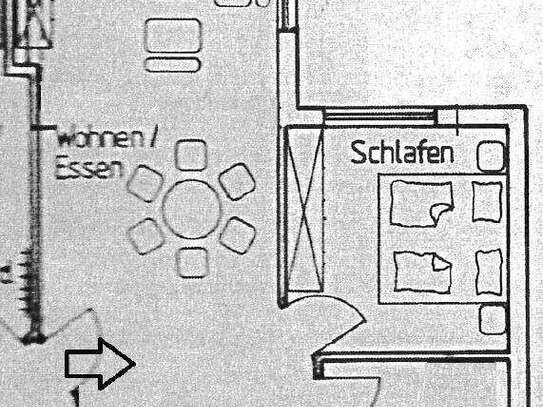 Schöne 2-Zimmer-Wohnung mit eingerichteter Küche und Balkon in Kaltenbrunn