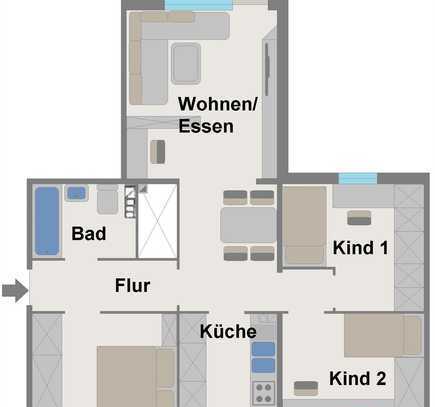 Helle 4 Zimmerwohnung + Balkon + Wannenbad +optional Garage in Brunsbüttel OTTO STÖBEN GmbH