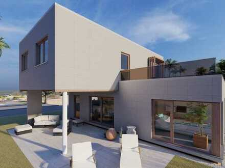 X-Sense 150: versetztes Haus mit Dachterrasse als Architekten- und Effizienzhaus | maklerfrei