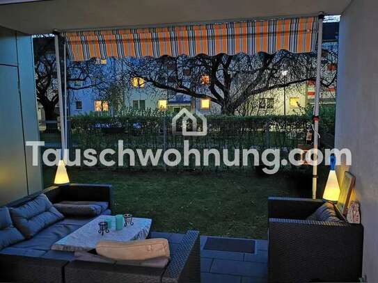 Tauschwohnung: Wunderschöne 2 Zimmer Wohnung mit Terrasse und Garten