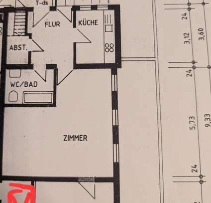 Stilvolle, sanierte 2-Raum-Wohnung mit Einbauküche in Stuttgart