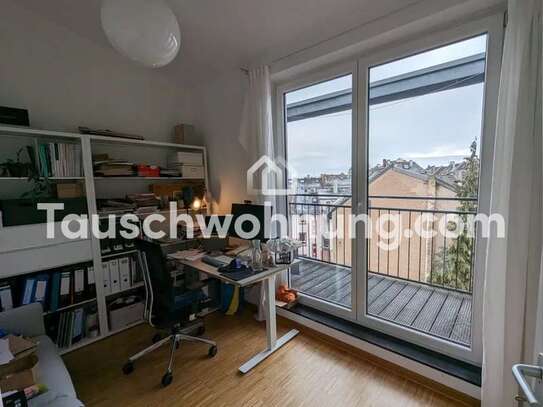 Tauschwohnung: Dachgeschoss-Maisonette mit Wohnküche und 2 Balkonen