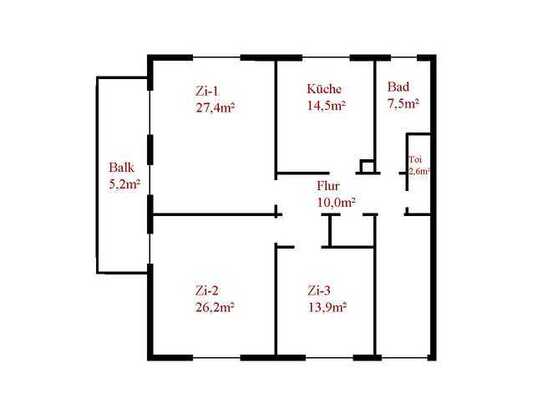 Helle 3 Zimmer EG-Wohnung mit Balkon zu vermieten
