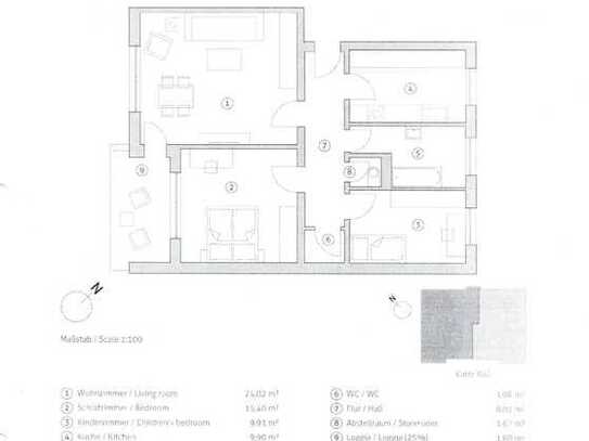 Attraktive 3,5-Zimmer-Wohnung mit Balkon in Rheinberg