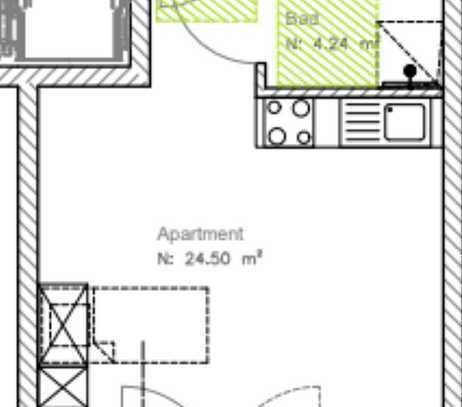 Barrierearme 1-Zimmer-EG-Wohnung in Süderbrarup