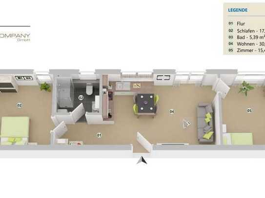 Neubau 3-Zimmer-Dachgeschosswohnung