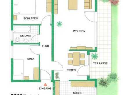 3 ZKB-Wohnung - 80 m² * kernsaniert * mit Terrasse, Gartenanteil, Garage + Stellplatz