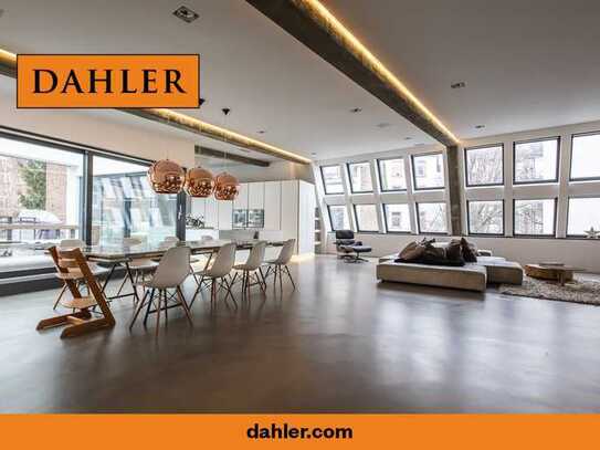 Penthouse en vogue - Stilvoll Wohnen mit besonderem Loft-Flair im beliebten Frankfurter Nordend