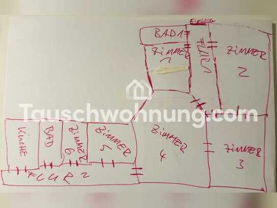 Tauschwohnung: Tausche 1 x 6 Zimmer gegen 2x mind. 3 Zimmer Whg