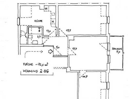 3-Zimmer-Wohnung in 3-Familienhaus