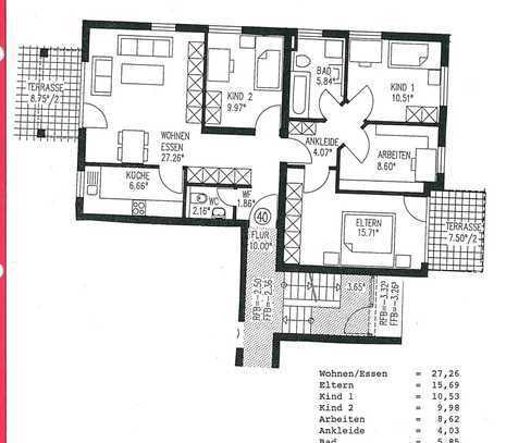 Stilvolle 5-Raum-Wohnung mit Terasse und Balkon in Ebersbach Fils