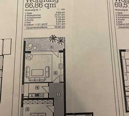 Geschmackvolle 2-Raum-Wohnung mit Balkon und Einbauküche in Friedrichsdorf