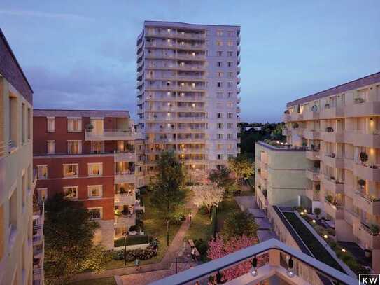 2-Zimmer-Neubau im 6.OG, Balkon + Loggia