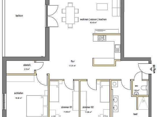 4,5 Zimmer Neubau (Erstbezug) Wohnung in 88454 Hochdorf mit gehobener Innenausstattung mit EBK