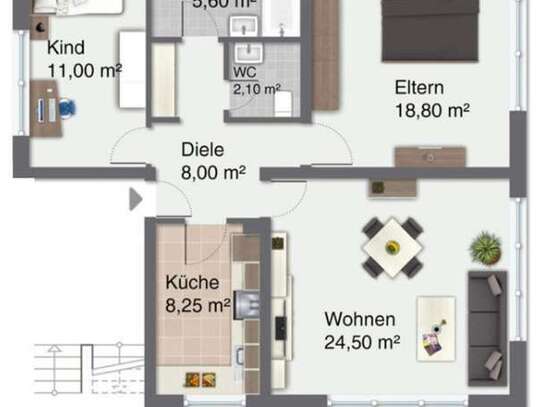 Freundliche Souterrain-Wohnung in Solingen Merscheid/ Ohligs